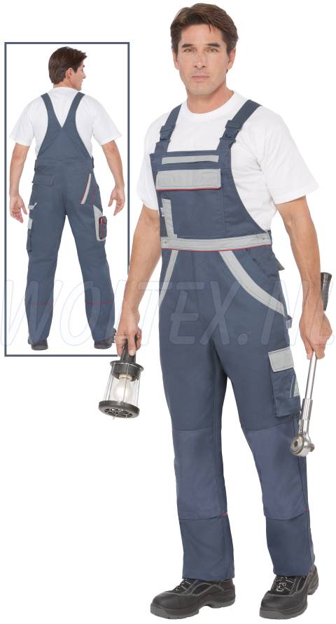 PKA Am. Overalls Threeline-Plus grijs